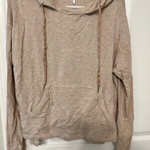TravisMathew Pullover Hoodie – Size M – Beige/Tan – Lightweight Casual Wear